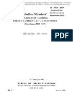 Indian Standard: Guide For Testing Direct-Current (D C) Machines