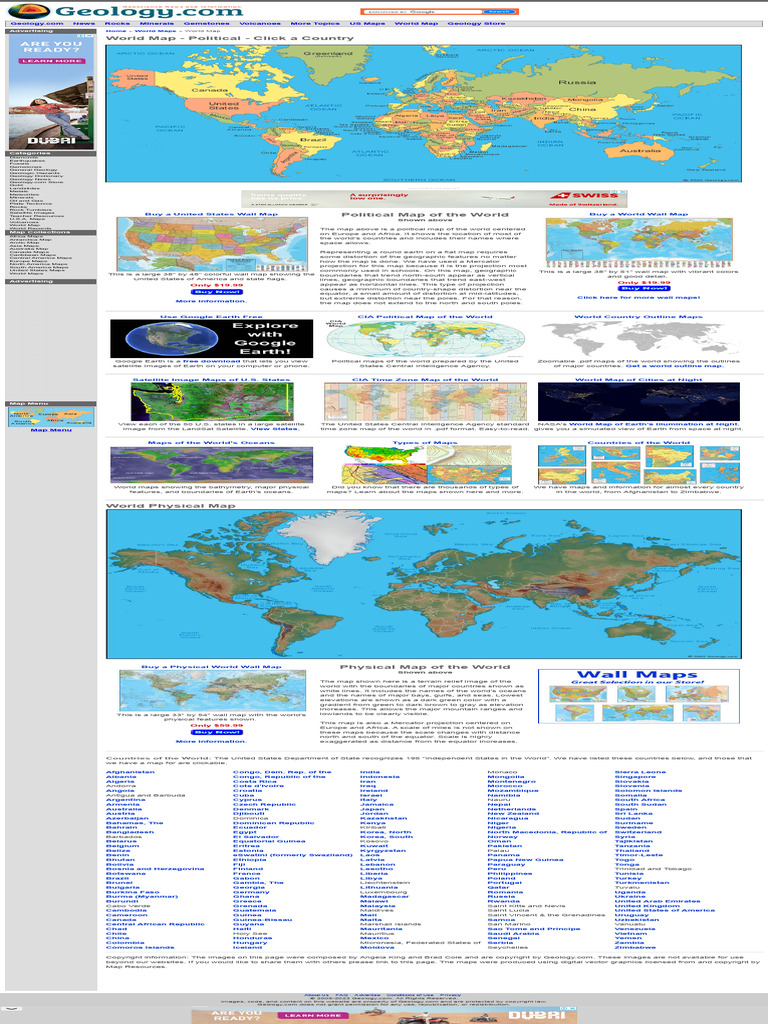 World Map A Clickable Map of World Countries - ) | PDF