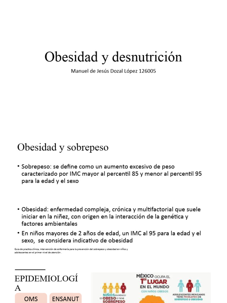 Prevención de obesidad infantil y desnutrición | PDF | Leptina | Índice ...