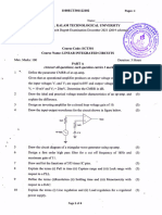 Ect301 Linear Integrated Circuits, December 2021