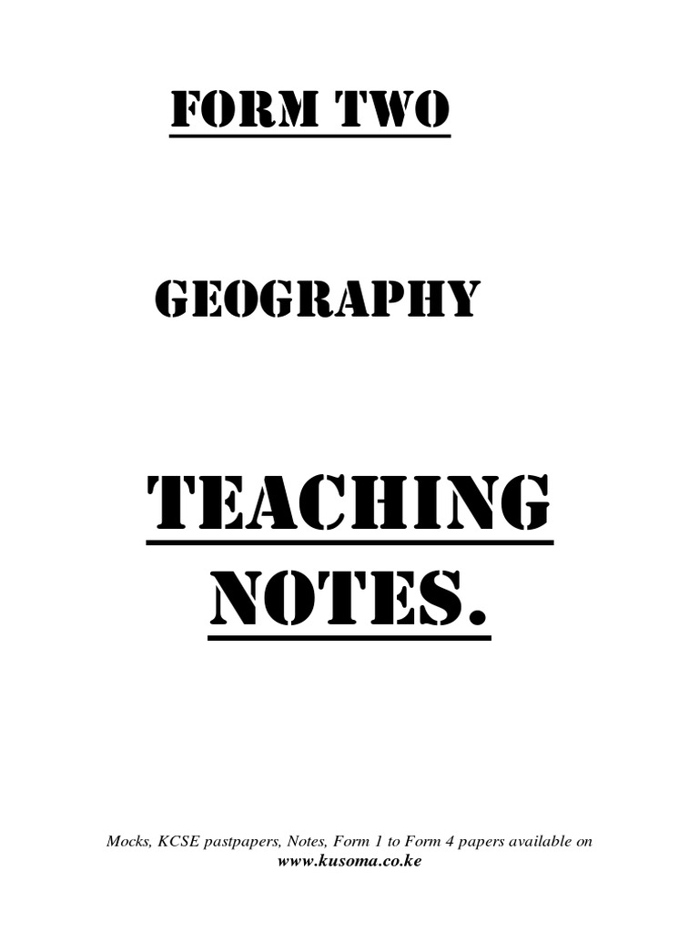 ZIMSEC Geography Notes Form 2 PDF Volcano Lava