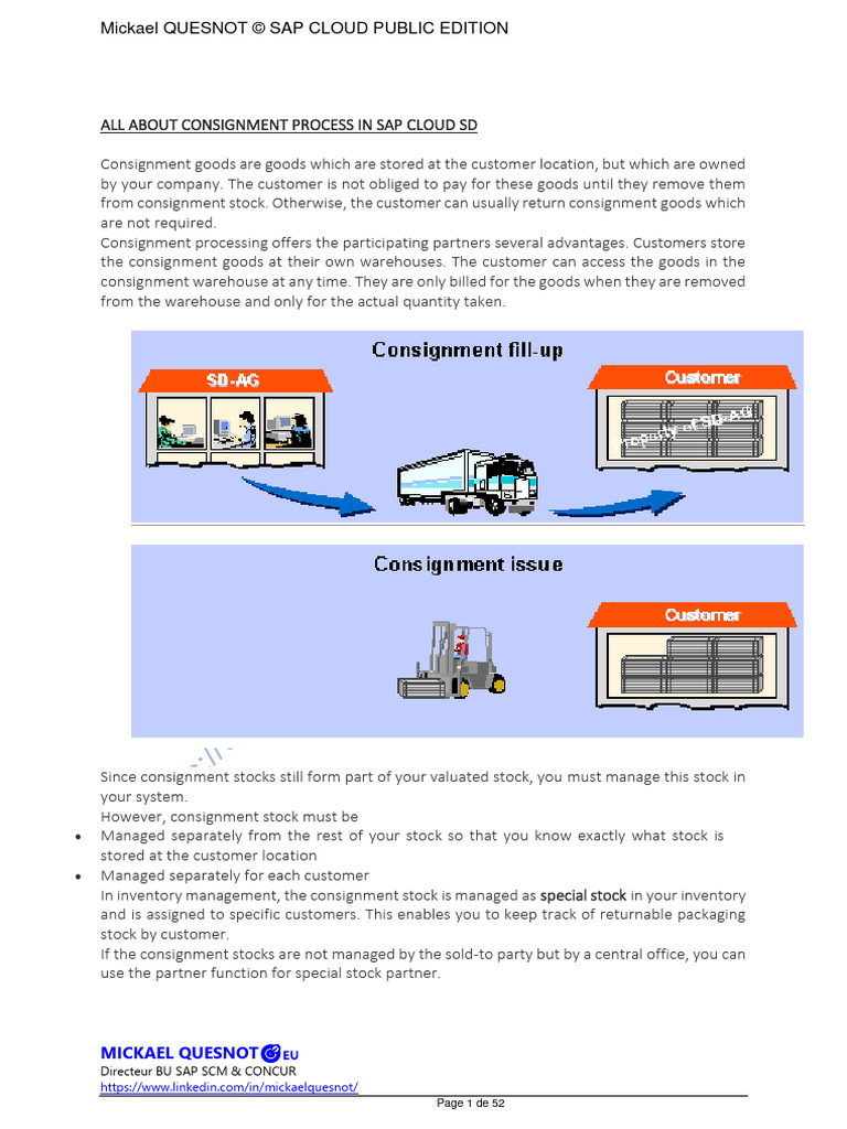 Consignment Process in Sap Cloud SD | PDF