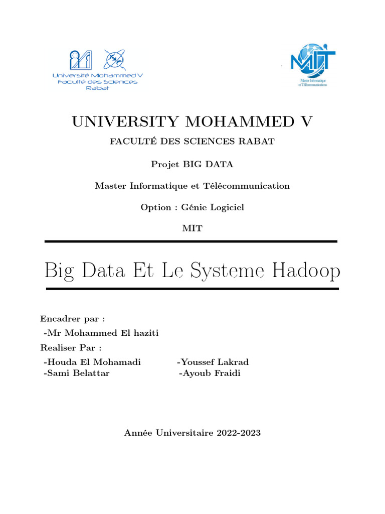 Projet Big Data avec Hadoop | PDF | Apache Hadoop | MapReduce