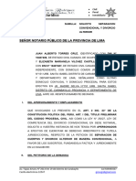 Solicitudes de Divorcio Mutuo Acuerdo Notarial