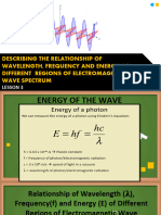 L3 Relationship of Wavelength Frequency and Energy