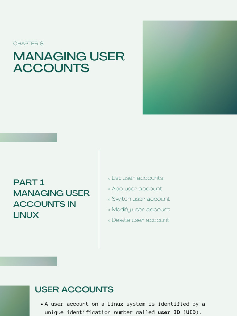 Linux User Account Management Guide | PDF
