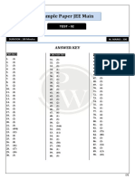 RTS - Demo Paper-2 - JEE Mains - Solutions