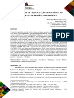 O Horizonte de Uma Educação Democrática No Programa de Residência Pedagógica