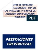 Registro de Formato Único de Atención - Fua