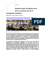 Concejo de Bogotá Evaluó Resultados de La Administración en El Primer Año de La Emergencia Climática