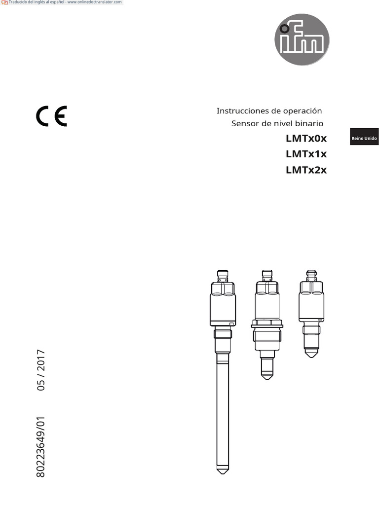 Manual de operación LMT100 y LMT105 | PDF
