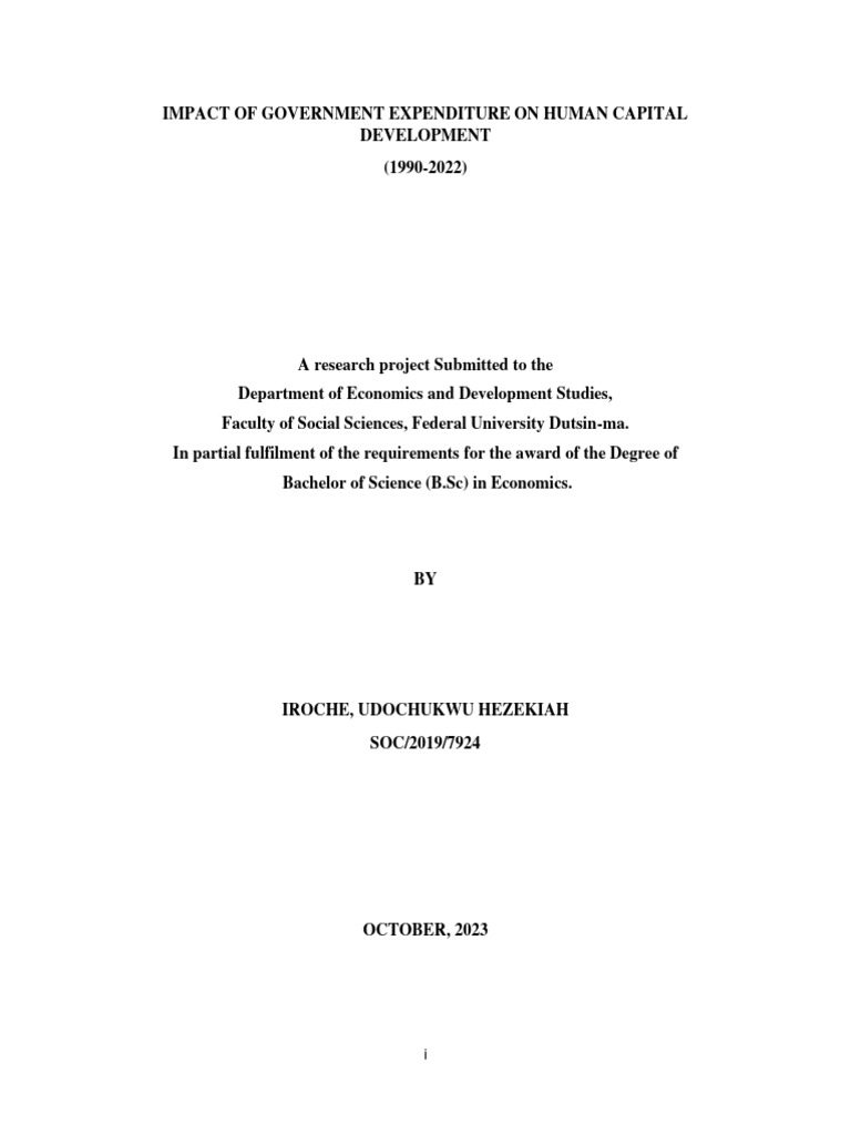 Economics Students' Research | PDF | Economic Growth | Human Capital