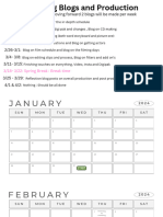 White Grey Minimalist Simple 2024 Monthly Calendar