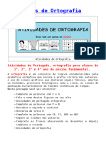 Atividades de Ortografia