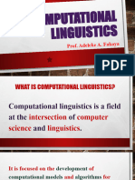 Computational Linguistics - Introduction
