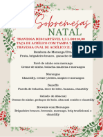 Red Green Festive Floral Holiday Christmas Dinner Menu