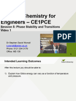 Physical Chemistry For Engineers - CE1PCE - Session 5 - Phase Stability and Transitions - Video 1
