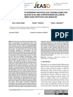 Performance of Different Photovoltaic Technologies For Amorphous Silicon (A-Si) and Copper Indium Gallium Di-Selenide (Cigs) Photovoltaic Modules