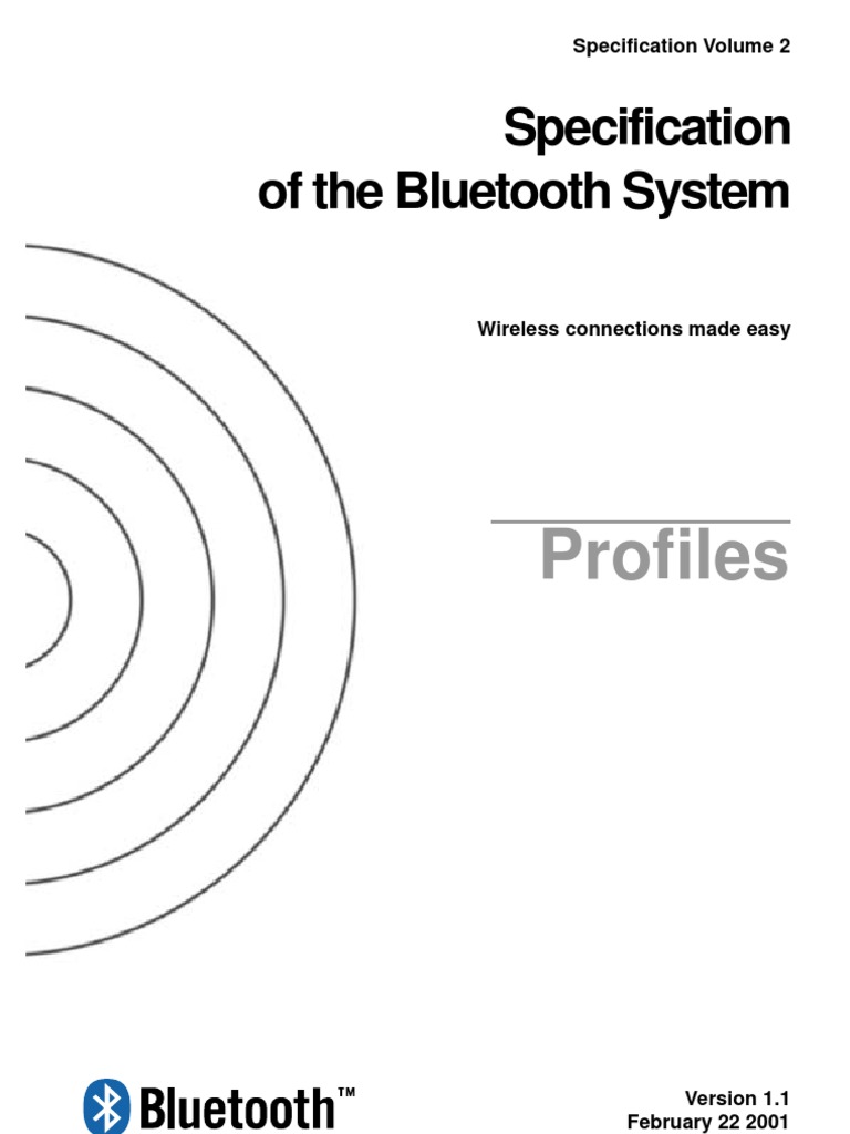 Bluetooth 11 Profiles Book | PDF | Bluetooth | Computer Networking