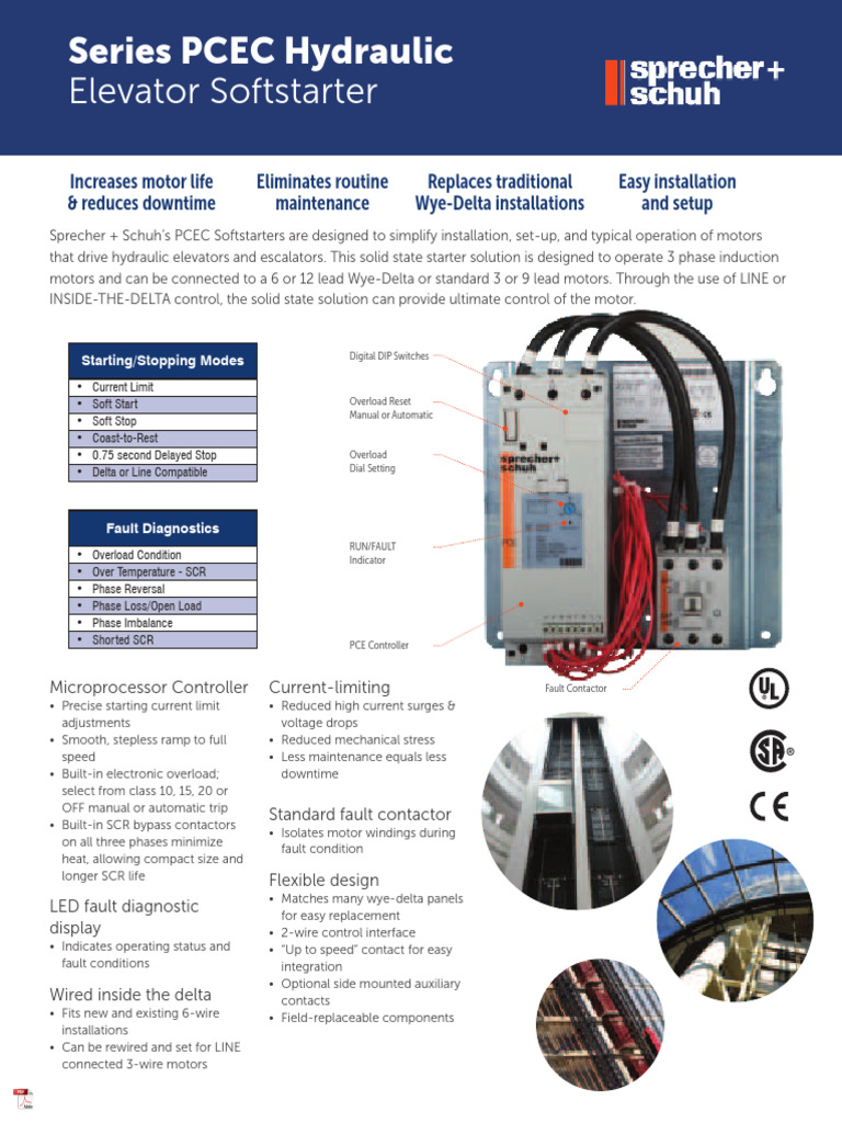 Sprecher & Schuh PCEC-064-600V-230V Hydraulic Elevator Softstarter