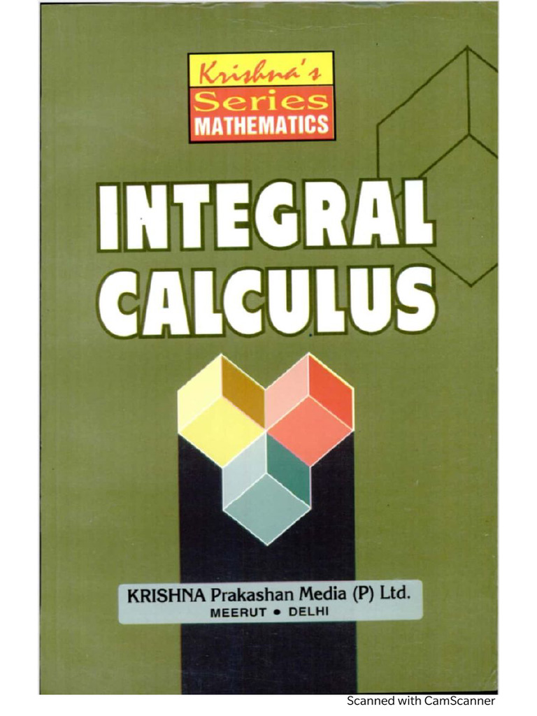 1 & 2. Chapters Integrals Krishna Series PDF Integral Limit (Mathematics)