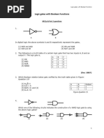 Logic Gates and Use of Boolean Algebra