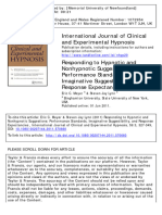 Lynn2011 Responding To Hypnotic and Nonhypnotic Suggestions Performance Standards Imaginative Suggestibility and Response Expectancies