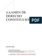 EXAMEN Derecho Constitucional