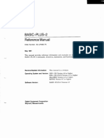 Basic-Plus-2 Reference Manual: Order Number: AA-JP30B-TK