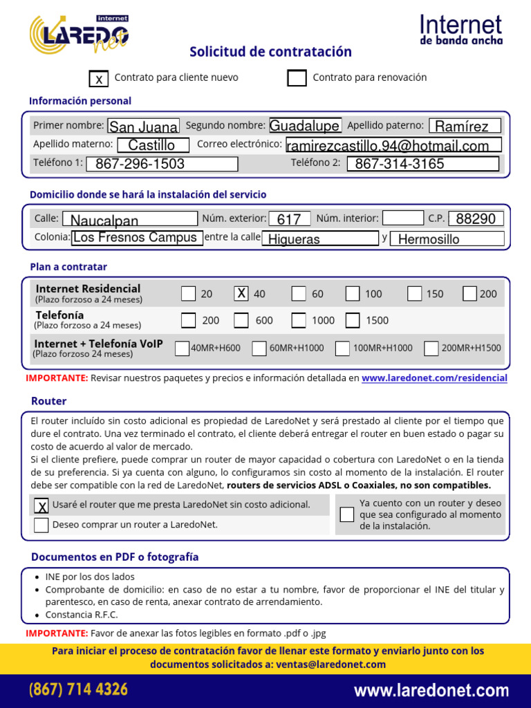 Solicitud de Contrato 2024 PDF