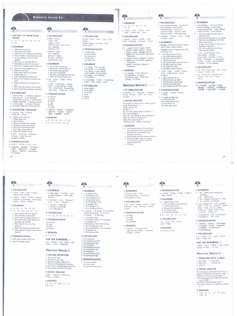 American English File 2 Workbook Answers | PDF
