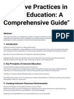 Inclusive Practices in Special Education - A Comprehensive Guide