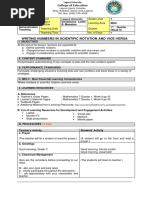 Grade 7 Scientific Notation Lesson Plan | PDF | Learning | Numbers