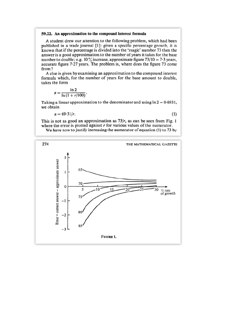 An Approximation To The Compound Interest Formula | PDF