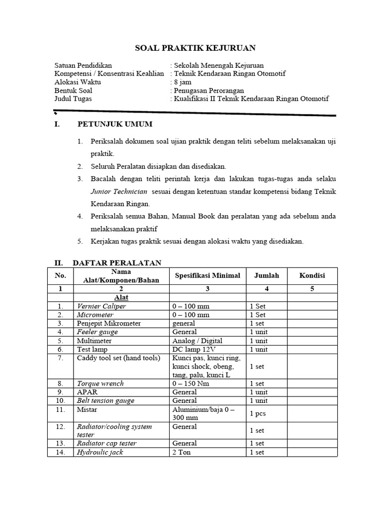 Teknik Kendaraan Ringan Struktur dan Komponen