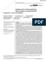 A Mixed-Studies Systematic Review of The Experiences of Body Image, Disordered Eating, and Eating Disorders During The COVID-19 Pandemic