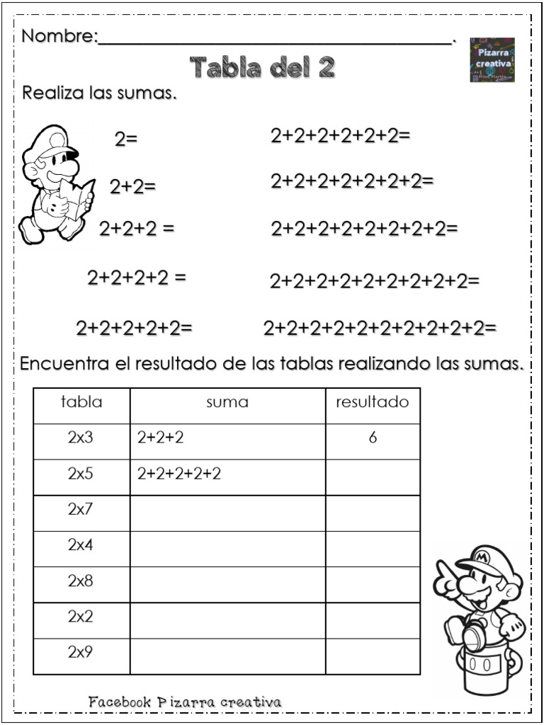 Tabla Del 2 | PDF