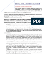 Direito Processual Civil Comentado - Processo Cautelar