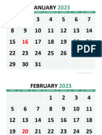 Large 2023 Printable Calendar