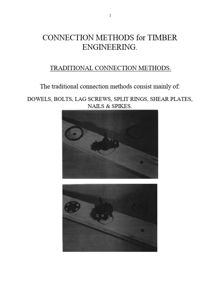 Connection Methods For Timber Engineering | PDF | Strength Of Materials ...