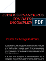 Estados Financieros Con Datos Incompletos