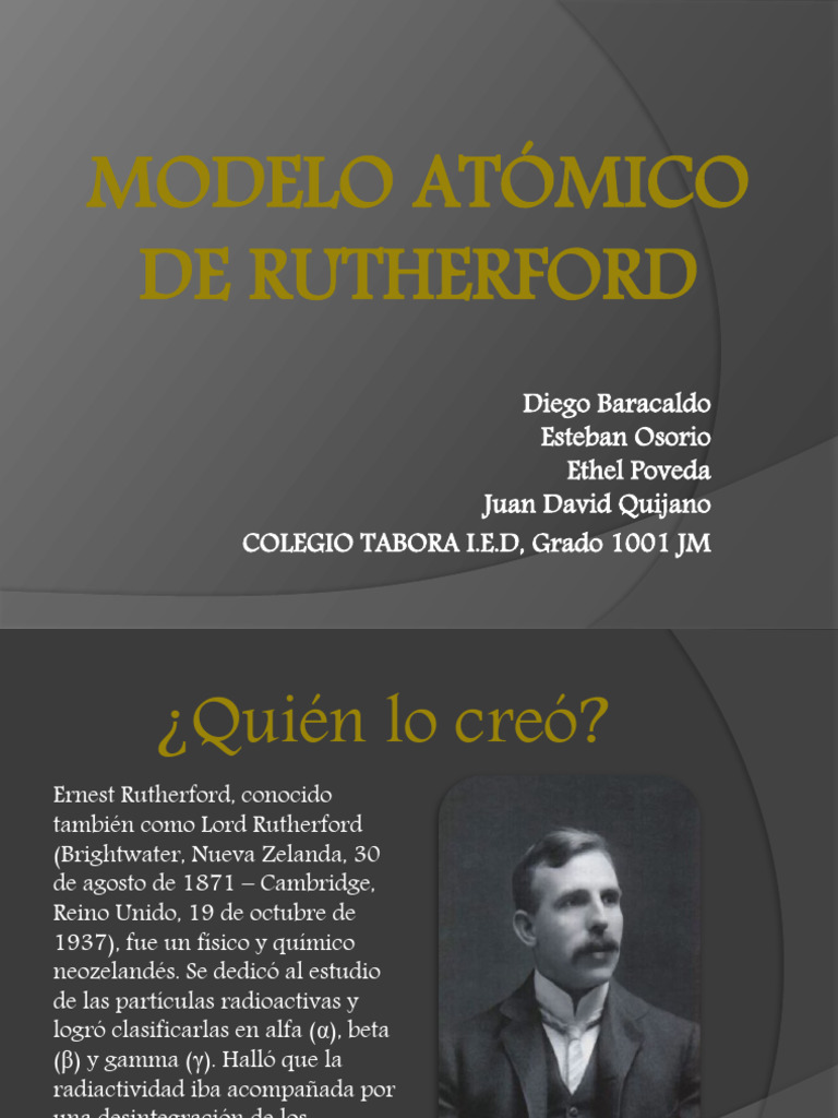 Modelo Atómico de Rutherford | PDF | Núcleo atómico | Átomos