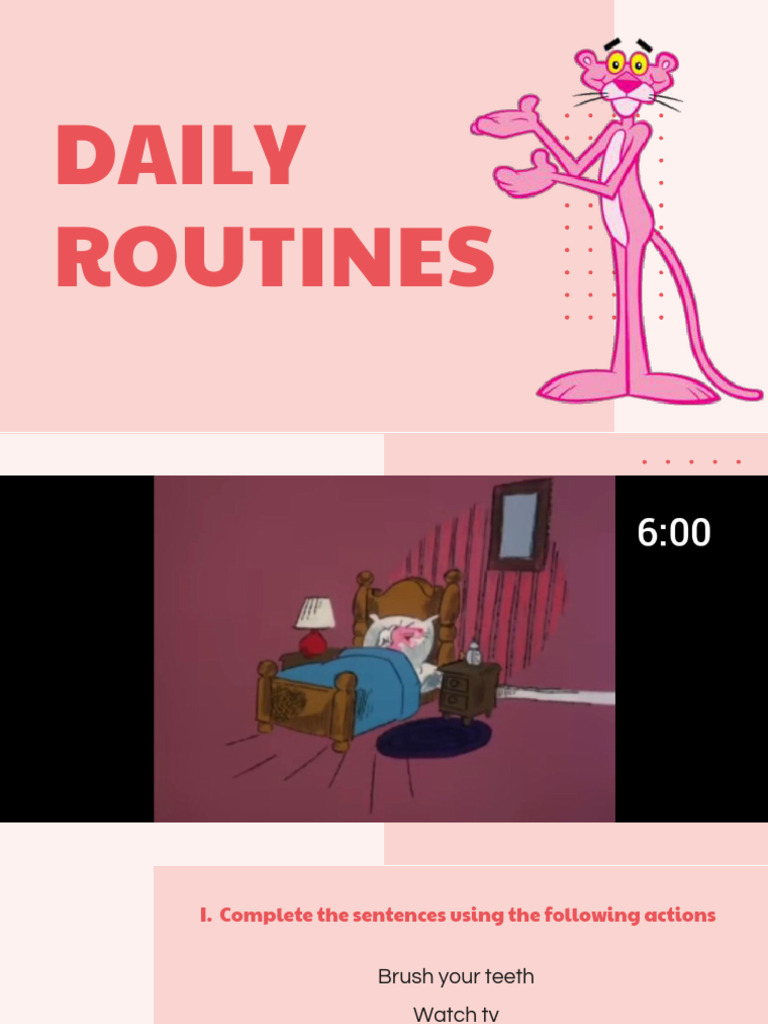 Daily Routines Pink Panther | PDF