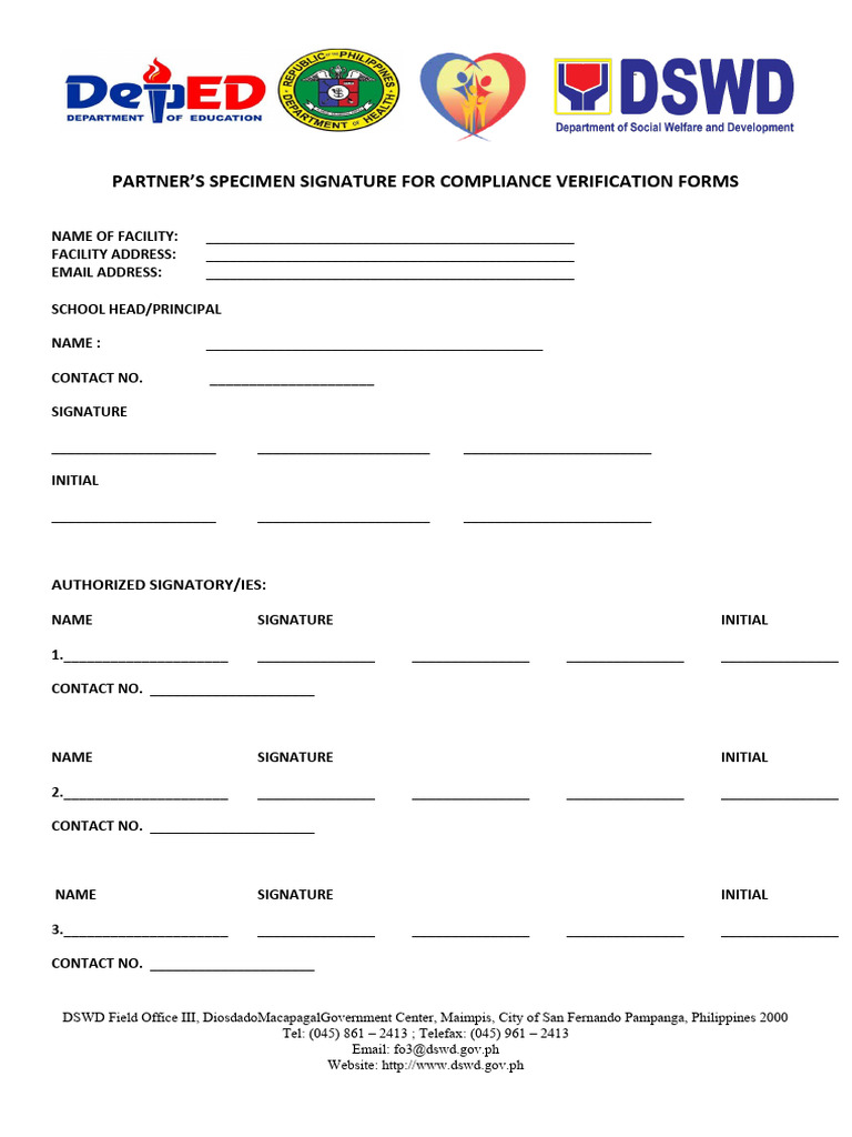 Specimen Signature EDUC 1 | PDF