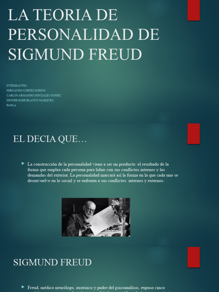 La Teoria de Personalidad de Sigmund Freud | PDF | Carné de identidad ...
