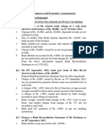 Bank Reconciliation Statement.