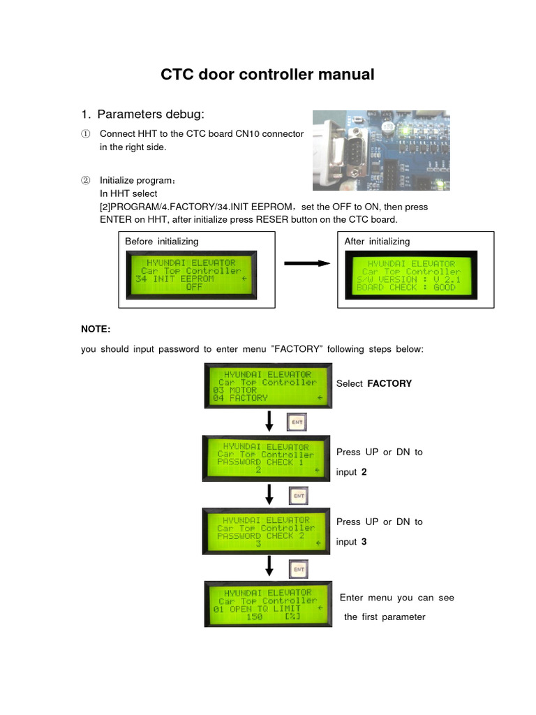 CTC Door Controller Manual Guide | PDF | Computing | Electrical Engineering