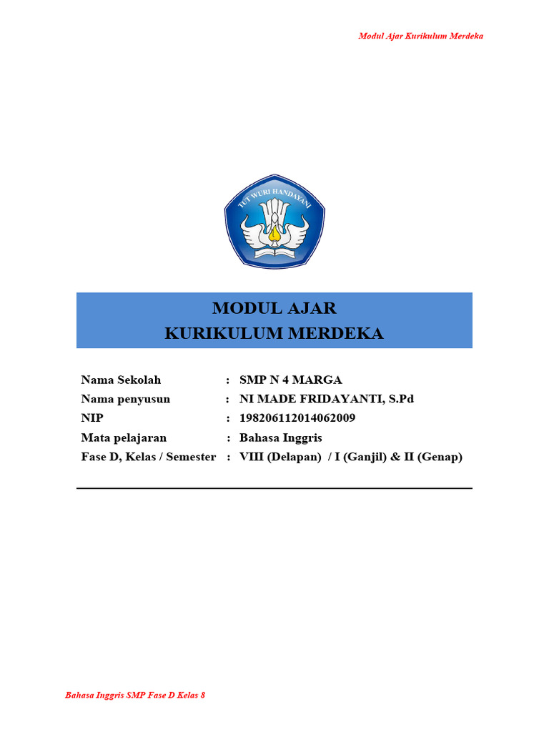 Modul Ajar BAB 1 | PDF | Seni & Disiplin Bahasa