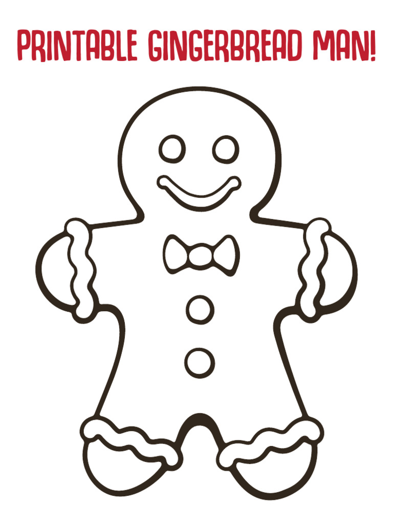 Printable Gingerbread Man PDF