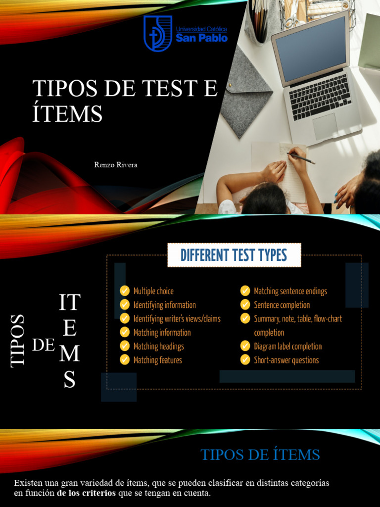 Tipos de Ítems en Evaluaciones Educativas | PDF